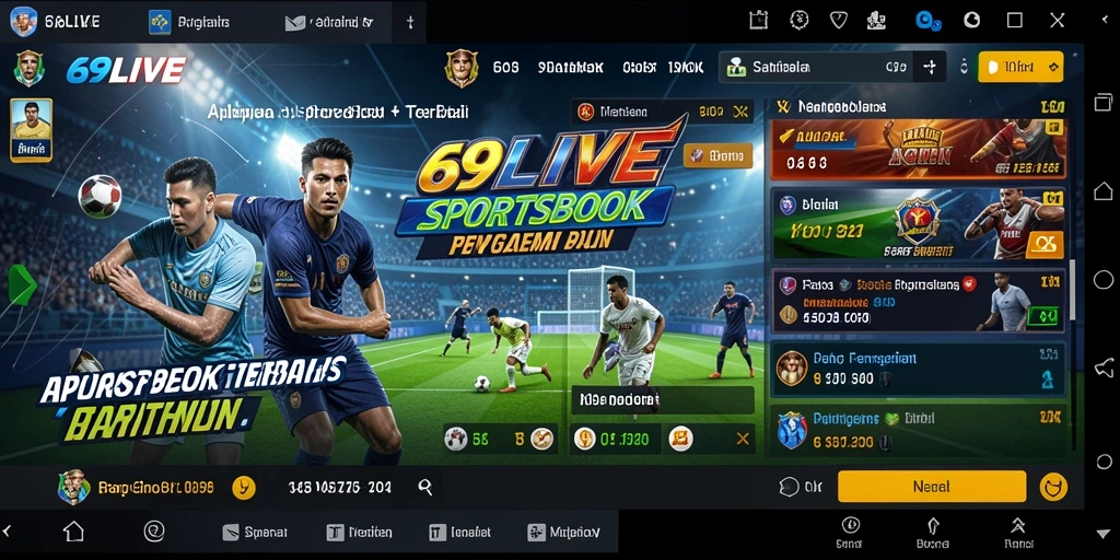 Screenshot yang menampilkan antarmuka taruhan yang interaktif di 69LIVE.