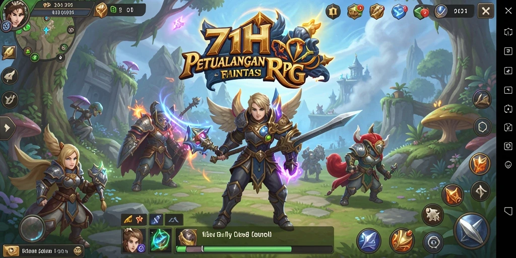 Tampilan gameplay RPG seru di 71H dengan pertarungan yang dinamis.