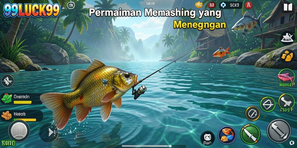 Screenshot gameplay 99LUCK99 menampilkan suasana memancing yang menarik.