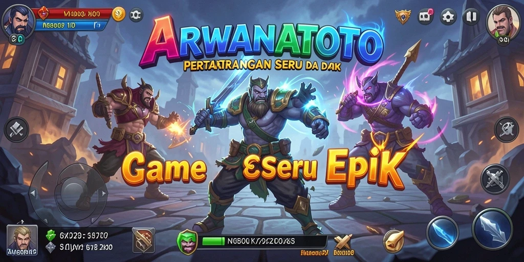 Tampilan gameplay ARWANATOTO yang mendebarkan dan penuh aksi.
