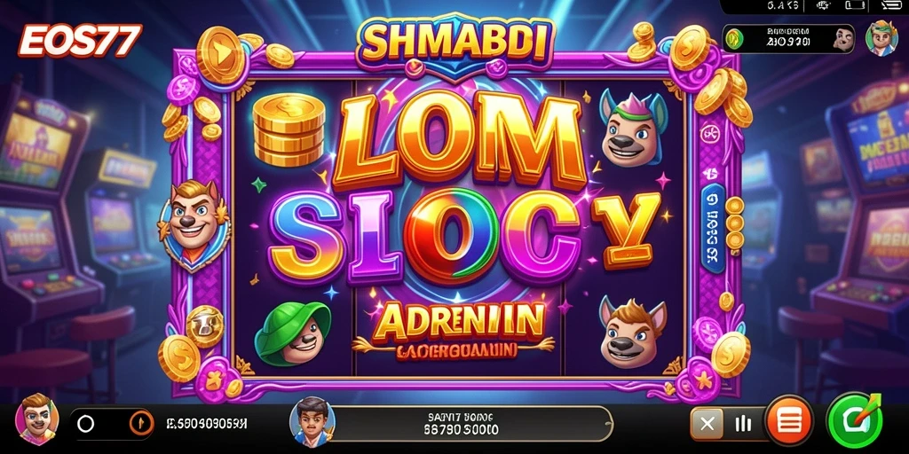 Ilustrasi gameplay Slot yang menarik di EOS77 dengan efek visual menakjubkan.