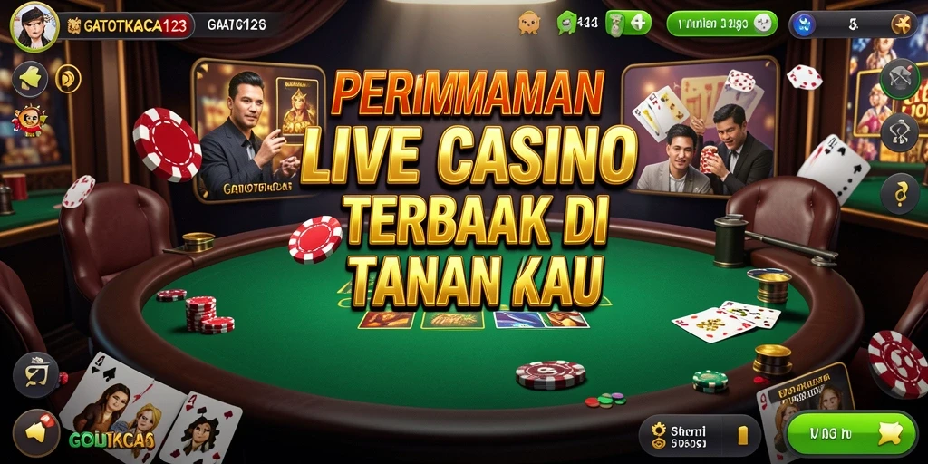 Tampilan menarik gameplay GATOTKACA123 di Live Casino.