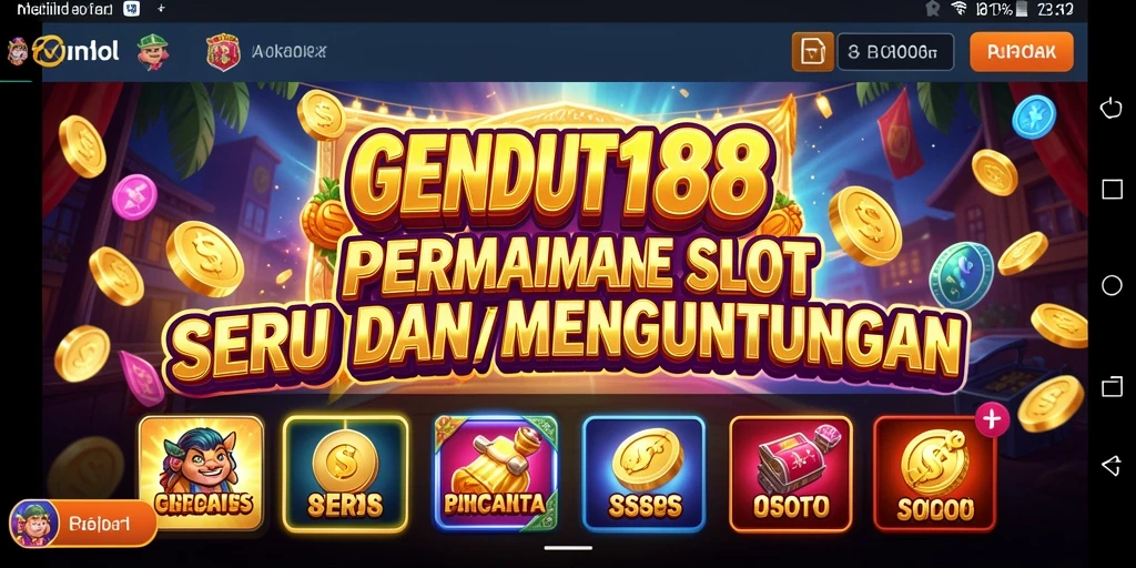 Screenshot GENDUT188 menunjukkan gameplay seru dengan bonus menarik.