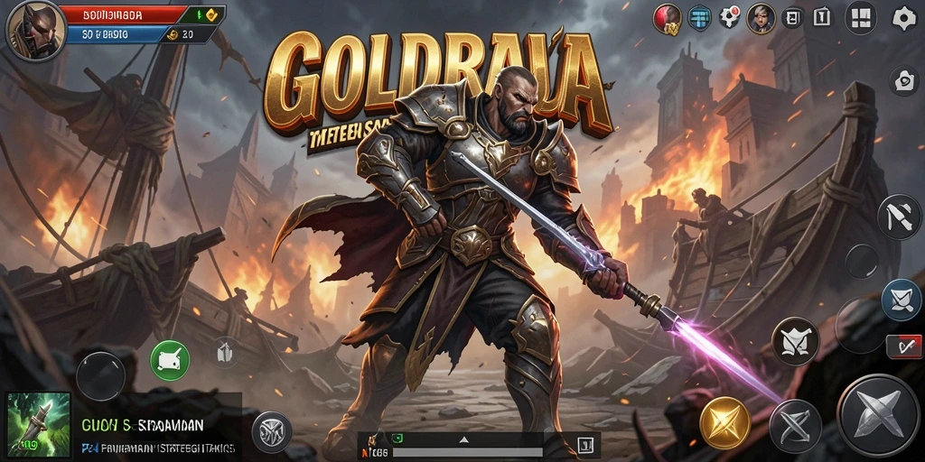 Tampilan gameplay menegangkan dalam GOLDRAJA yang melibatkan strategi mendalam.