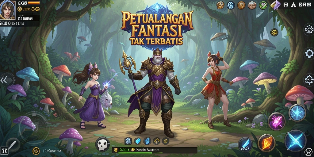 Tampilan menarik dari gameplay RPG GX88 yang mendebarkan.