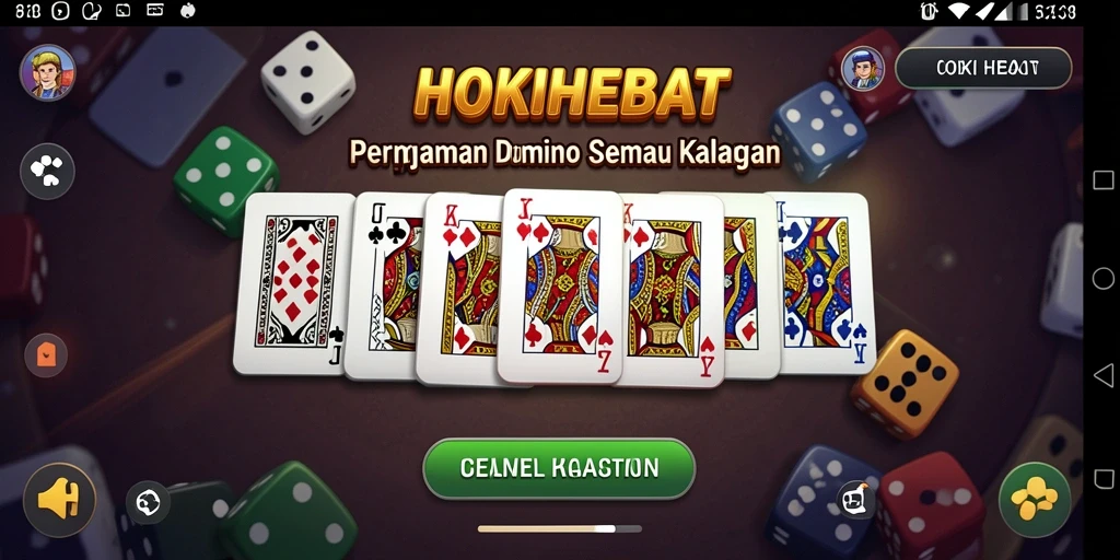 Gameplay mendebarkan di HOKIHEBAT yang menunjukkan pertarungan domino.