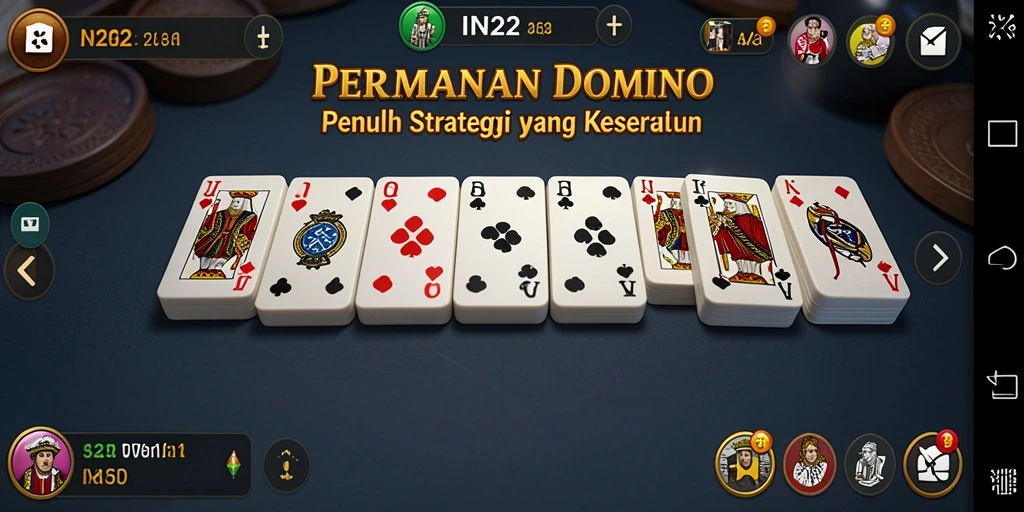 Screenshot IN22 menampilkan gameplay Domino yang seru dan interaktif.