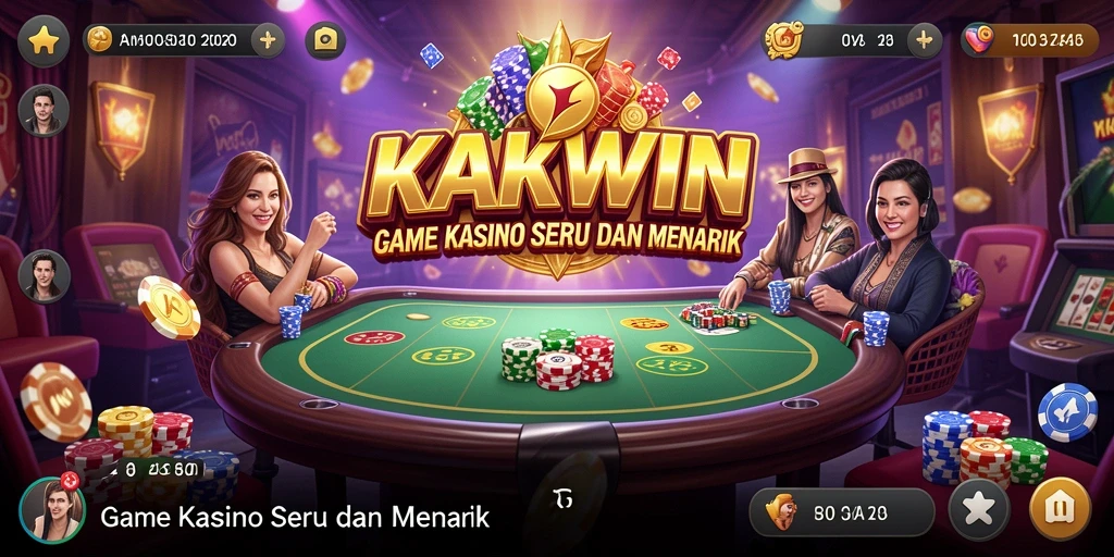 Gambar menampilkan aksi seru permainan Kasino di KAKWIN.