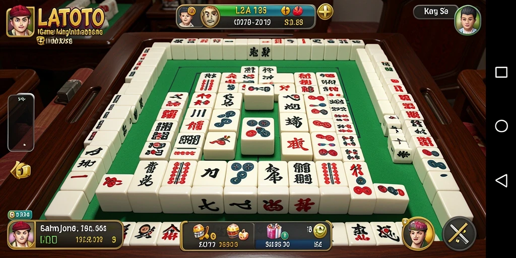 Tampilan gameplay menarik dari LATOTO, game Mahjong seru dan menantang.