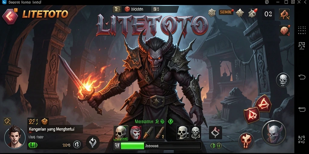 Screenshot LITETOTO menampilkan momen menegangkan dalam gameplay horor.