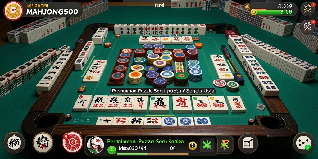 Tampilan gameplay seru dari MAHJONG500 yang menantang dan menghibur.