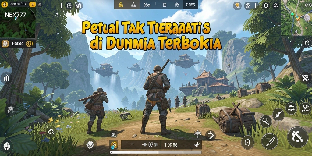 Tampilan gameplay NEX777 yang menakjubkan dalam dunia terbuka.