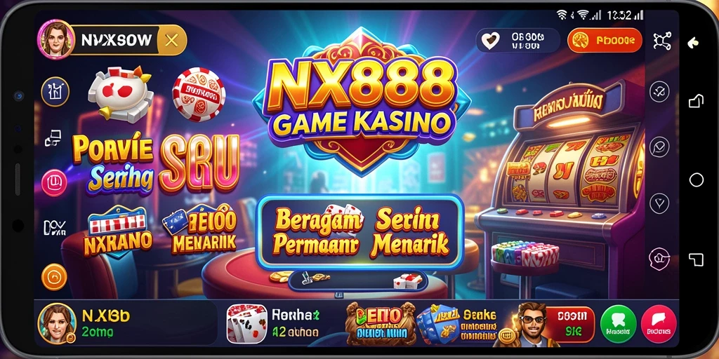 Screenshot utama NX888 menampilkan gameplay Kasino yang mendebarkan dan interaktif.