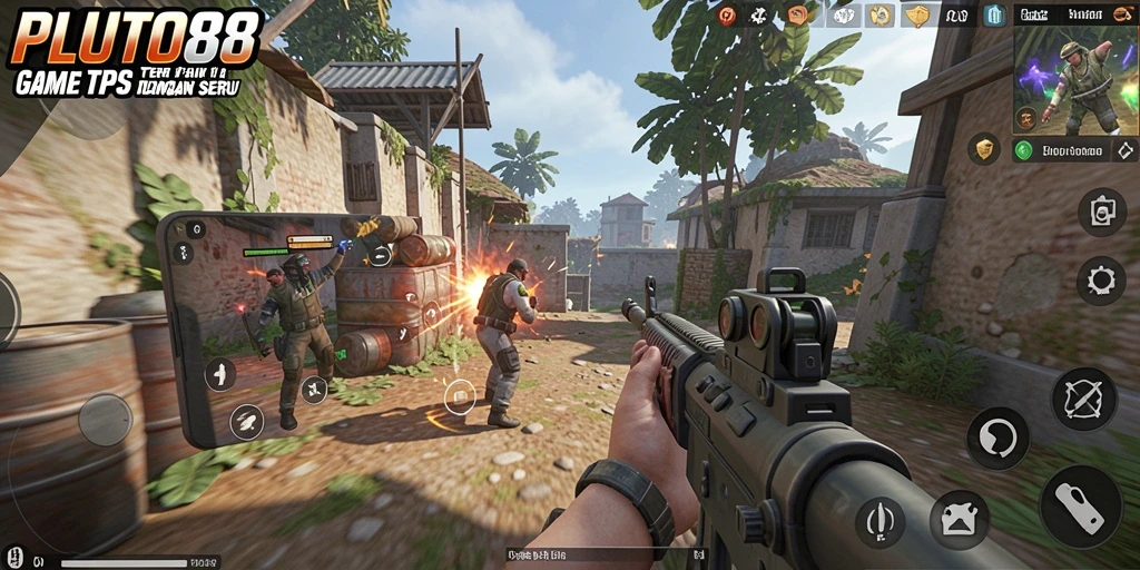 Tampilan gameplay seru di PLUTO88 dengan aksi menegangkan.