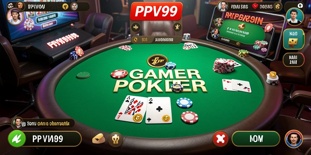 Tampilan gameplay menakjubkan dalam permainan Poker PPV99.