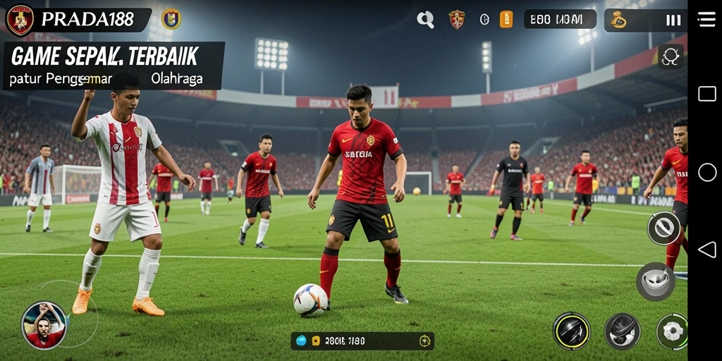 Gameplay PRADA188 yang menegangkan dalam pertandingan sepak bola.