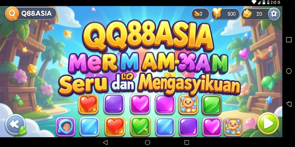 Tampilan menarik dari gameplay <strong>QQ88ASIA</strong> dengan aksi Match-3 yang seru.