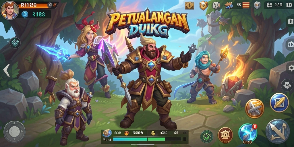 Tampilan gameplay menakjubkan dalam RI188 yang menggambarkan aksi RPG.