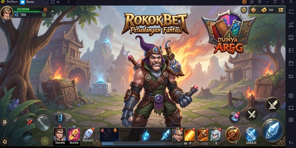 Tampilan gameplay ROKOKBET yang menampilkan aksi pertarungan seru di dunia ARPG.