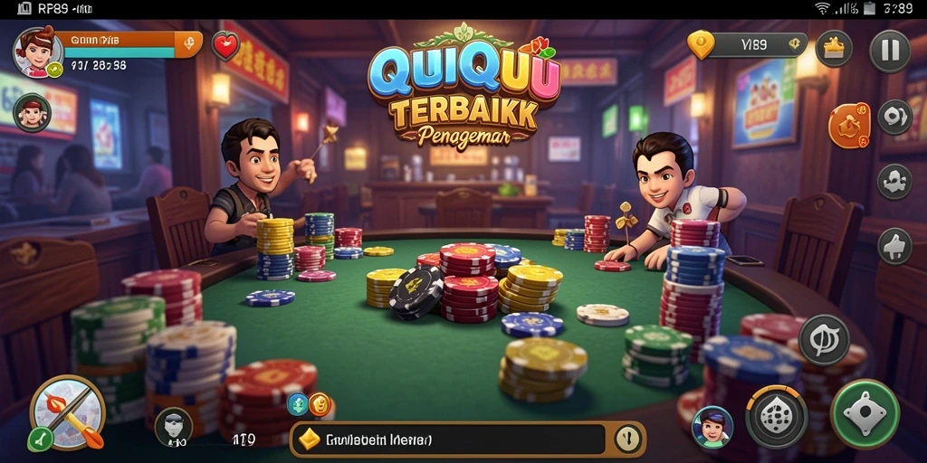 Screenshot gameplay QiuQiu yang menampilkan serunya permainan.