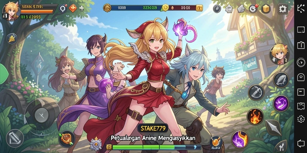 Screenshot utama STAKE779 menampilkan aksi seru di dunia Anime.