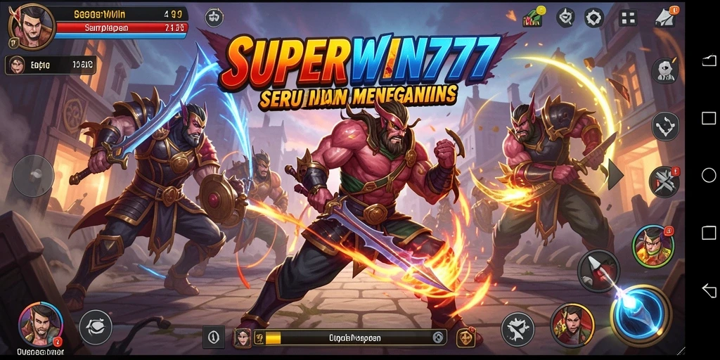 Tampilan gameplay <strong>SUPERWIN777</strong> dengan aksi pertarungan yang intens