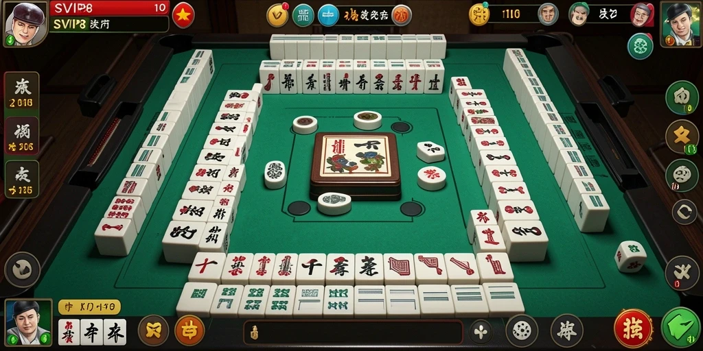 Screenshot gameplay SVIP8 menampilkan aksi seru permainan Mahjong.
