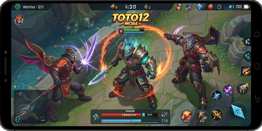Tampilan gameplay seru TOTO12 dalam pertempuran MOBA